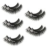 BIUDECO Charming 5 Sets False Lashes Rhinestones Long and Thick