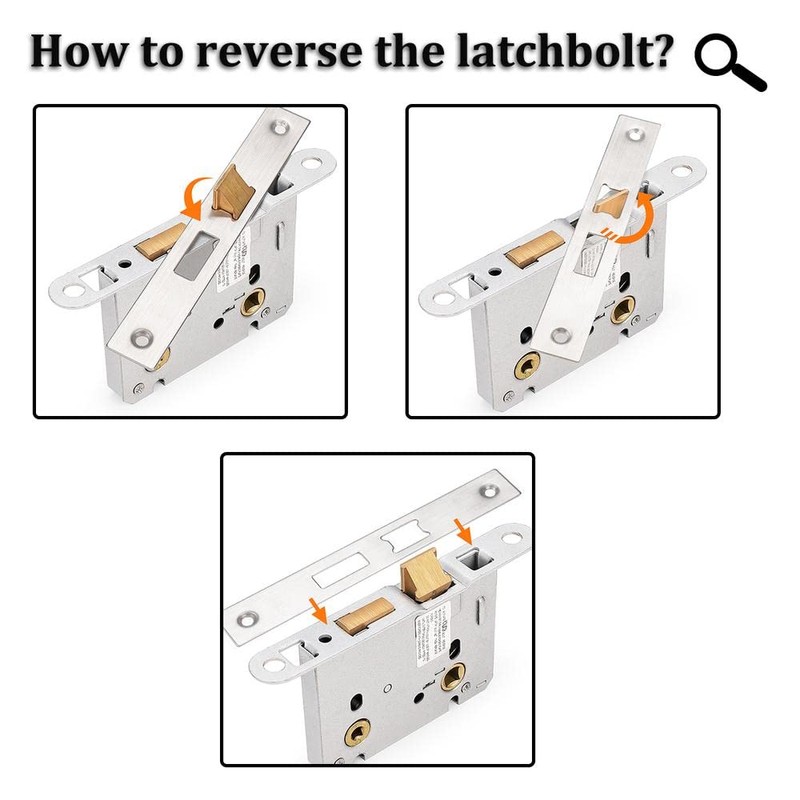 Probrico Bedroom Mortice Sashlock 65mm, Internal Door Latch for Bathroom,