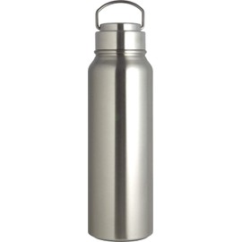 Living Touriflask 410432 Water Bottle, Direct Drinking, Screw Stopper, Stainless Steel, Silver