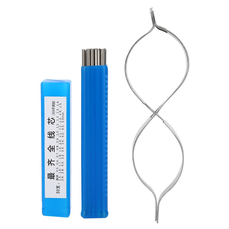 30pcs Metal Jewelry Cored Rod with Jewelry Cross Locking Tweezers