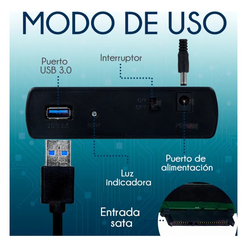 Gabinete Case 3.5 PuLG Sata Usb 3.0 Disco Duro 4tb