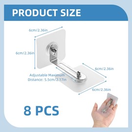 8 Pack Furniture Wall Anchors Furniture Tilt Protection Set Tilt Protection Furniture Wall Anchor, Furniture Wall Anchor, Removable Furniture Anchor, Anti Tilt Furniture Straps Wall Attachment for