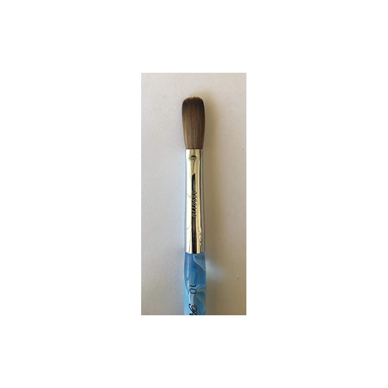 Blue Handle CRIMPED 100% Kolinsky Acrylic Nail Brush (Crimped Size