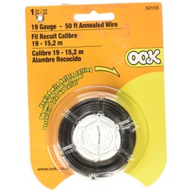 The Hillman Group 50155 Hillman Utility Wire, 19 Ga X 50 Ft L, Annealed, 50'