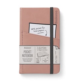 IF Bookaroo A6 'Pocket' Notebook - BLUSH, Hard Cover Notebook with Elastic Closure & Ribbon (A6) 15.5 x 9.5cm