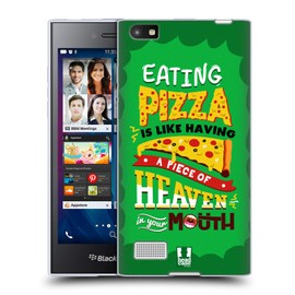 Head Case Designs Pizza Illustration Typography Soft Gel Case Compatible With BlackBerry Leap