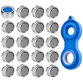 ZITFRI 20pcs M24 Tap Aerator Mixer Nozzle with Stainless Steel Filter with Mixing Nozzle Wrench