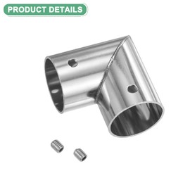 M METERXITY 6-Pack Structural Pipe Connector, 90 Degree 2 Way Pipe Fittings Stainless Steel Pipe Connector for OD 1" or 25MM Pipe, Conduit Connectors