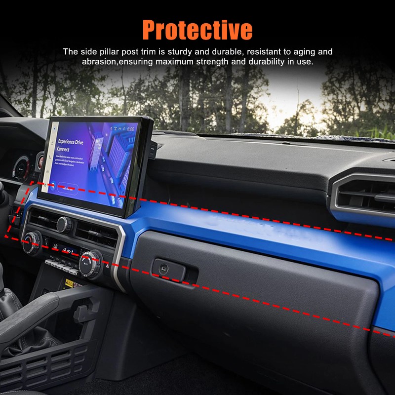 MODY ABS Carbon Fiber Dashboard Center Console Cover Trim For