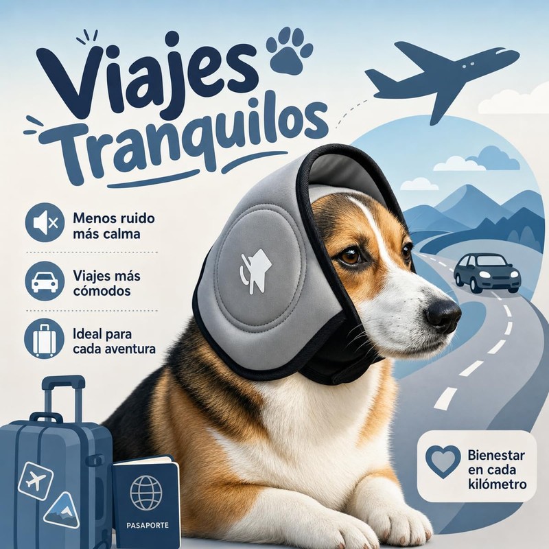 Orejeras contra Ruido de Perro, Capucha Protección para Orejas Perro