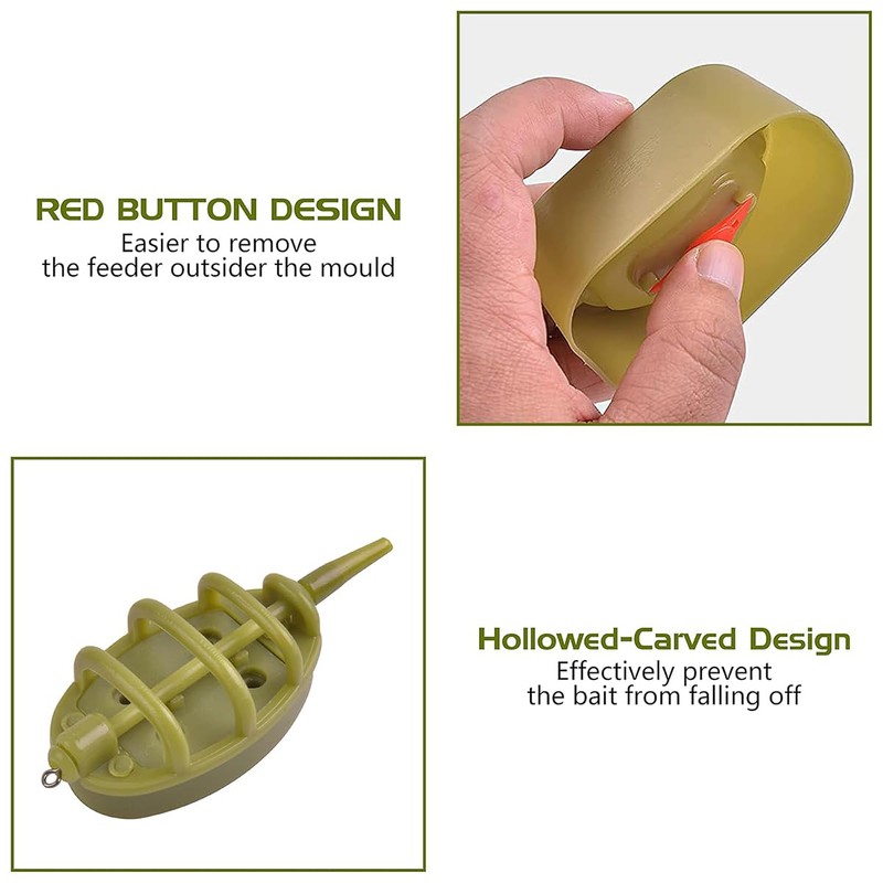 AIMALL Carp Fishing Method Feeder Set with Bait Mould –