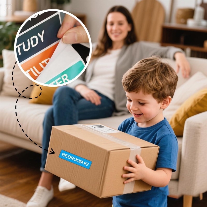 140 Pcs Large Home Moving Labels for Boxe, Labels Sticker,