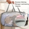 Blue, Durable Folding Laundry Baskets, Collapsible Mesh Pop Up Hamper