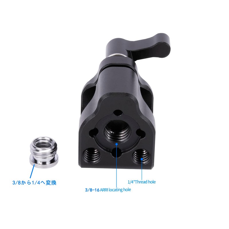 NICEYRIG 15mm Rod Clamp Single Rod Clamp with 1/4" &