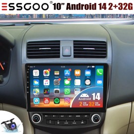 ESSGOO Android14 CarPlay For Honda Accord 2003-2007 10"Car Stereo GPS WIFI FM 2+32G AHD
