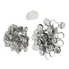 100 Sets Blank Button Badge Parts Set Round Shape Rust
