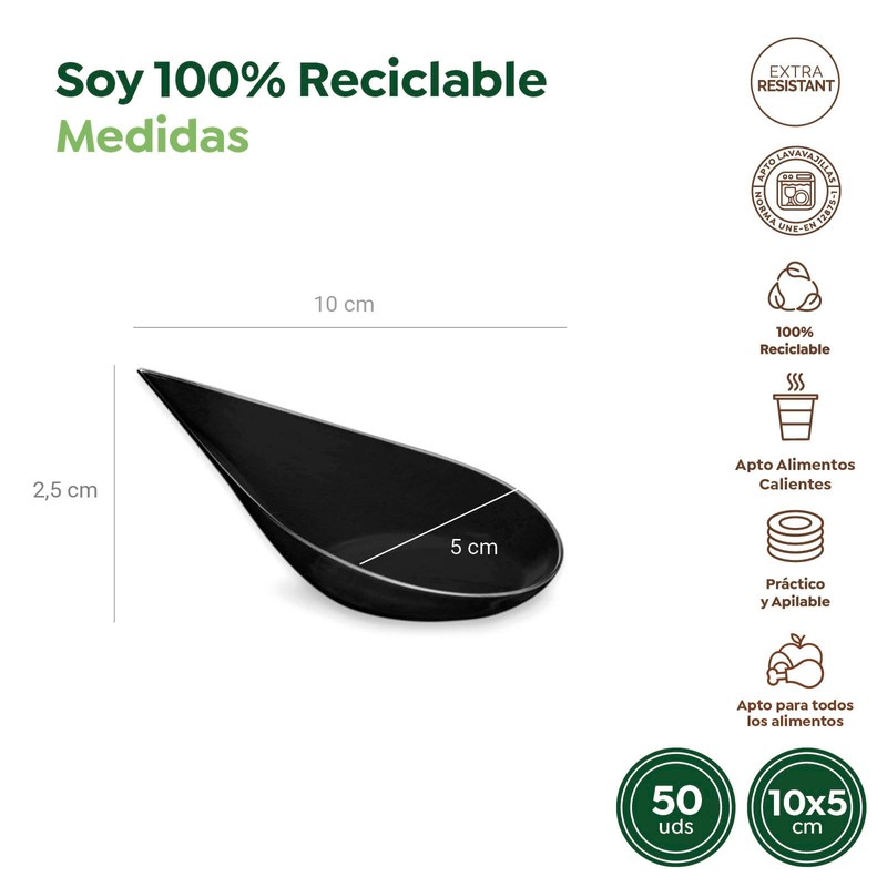 Maxi Products - Pack of 50 Catering Spoons, Tear Spoons,