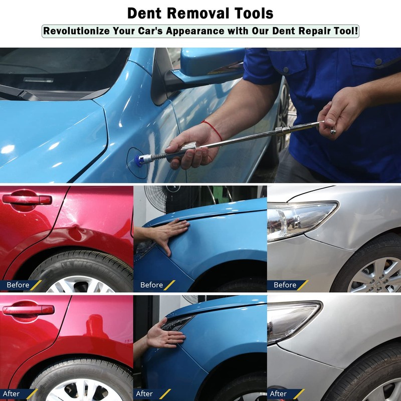 Super PDR Paintless Dent Repair Kit, Car Dent Removal Tools,