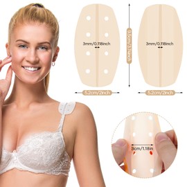 Bra Strap Holders for Slipping, 6 Pairs Silicone Bra Strap Cushion Non Slip Shoulder Protectors Pads for Bra Straps Ease Shoulder Discomfort (Black, White, Skin Color)