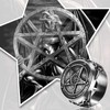 JewelryWe Men's Pentagram Ring: Sulfur Satan Demon Devil Symbol Baphomet