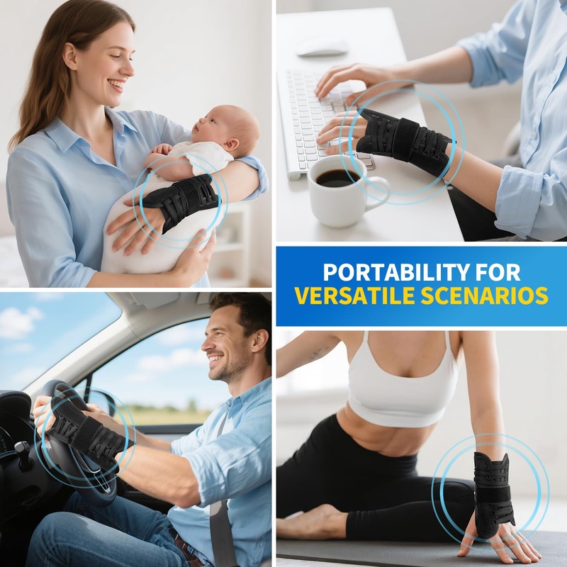 CAMBIVO Wrist Support 1 Pack, Black Left, S/M