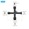 PATIKIL 4 Way Utility Key, 6 Pack Multifunction Triangle Square