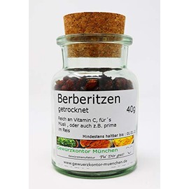 Berberries Dried 40 g in Glass Spice Kontor Munich