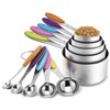 10 Pcs Measuring Cups and Spoons Set, Includes 5 Stainless