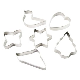 Kai Corporation DL6190 Kai House Select Cookie Cutter, Tree and Stars, Set of 6, Made in Japan