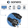sonero Stromkabel Kaltgerätekabel 3 Polig, 5,0m, Schutzkontakt Schuko Stecker Netzstecker