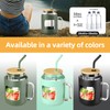 [通拓商品]50oz Glass Cup with Handle Reusable Bamboo Lids Water Bottle