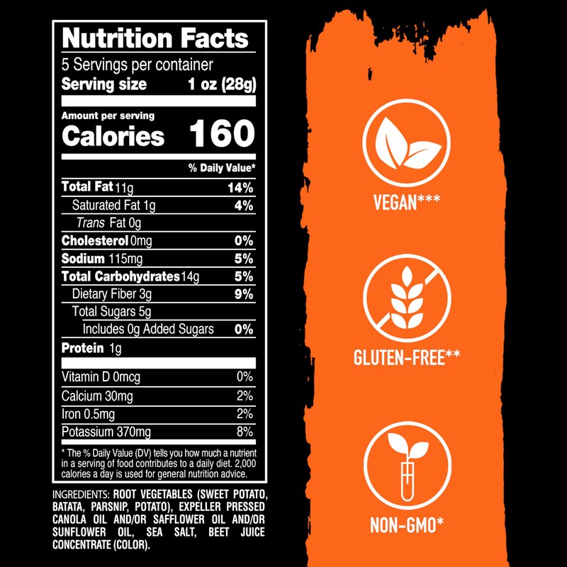 Terra Original Sea Salt Real Vegetable Chips, 5 oz (Pack