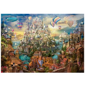 Educa - Dreamtown - 8000 Piece Jigsaw Puzzle - Puzzle Glue Included - Completed Image Measures 75.59"x 53.54" - Ages 14+ (19570)