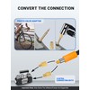 LUMITECO Tire Inflator Hose Adapter with 360-Degree Swivel Tire Air