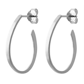Pernille Corydon Berlin Series Open Hoop Earrings 925 Silver E109s, Sterling Silver
