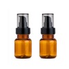 Refillable Pump Bottle, Amber Plastic Travel Bottles, Toiletries, Leak Proof