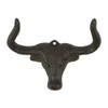 30GO Cast Iron Longhorn Steer Wall Hook-5" Bull Head Decorative