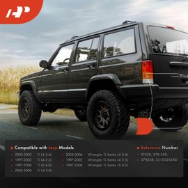 A-Premium Set of 2PCS Fuel Tank Straps Compatible with Jeep TJ 1997-2006, Wrangler (TJ Series) 1997-2006, Gray Color, Bolt On, Replace for# 52100235AD