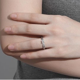 Fidget Spinner Rings for Anxiety for Women: 925 Sterling Silver Butterfly Ring for Stress Boredom Relieving for Restless People, Jewelry Gifts for ADHD Autism