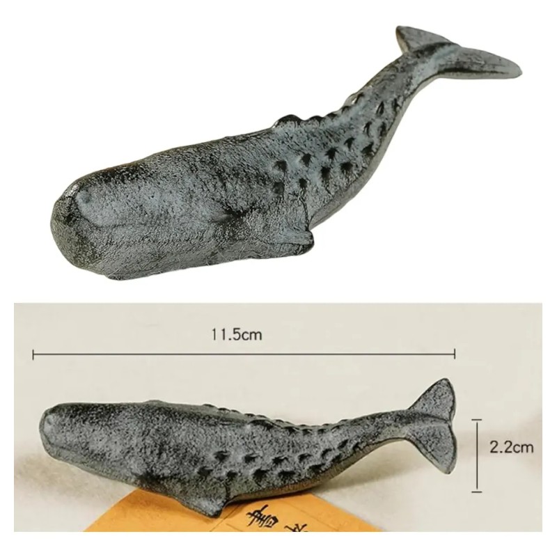Pisapapeles De Ballena, Figura De Animal De Hierro Fundido,