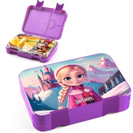 Jarlson® Toni Lunch Box for Children with 6 Compartments - Lunch Box - Bento Box, Leak-Proof - Lunch Box for Nursery and School - Girls and Boys - Snack Box (Princess