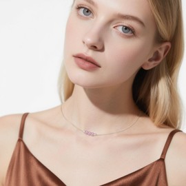 ZAULER Rose Quartz Chocker Necklace for Women, Nature Healing Stone Pendant Spiritual Protection Jewelry With Adjustable Box Chain