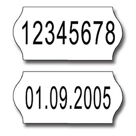 ACIT Price Tag - Size 26x12 - Contoured - White - 12 Rolls (12000 Removable Labels)
