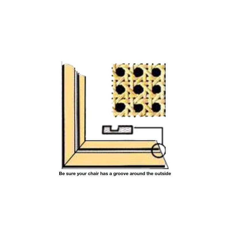 Pressed Cane Webbing Kit 1/2" Fine Open Mesh with splines,