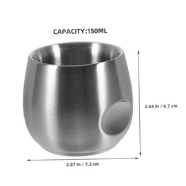 Mikinona Stainless Steel Anti-Fall Cup Creamer Cups Shaving Bowl Soap Foaming Bowls Lather Bowls Shaving Soap Dish Barber Supplies Shaving Accessories Men Manual Shaving Accessories Silver