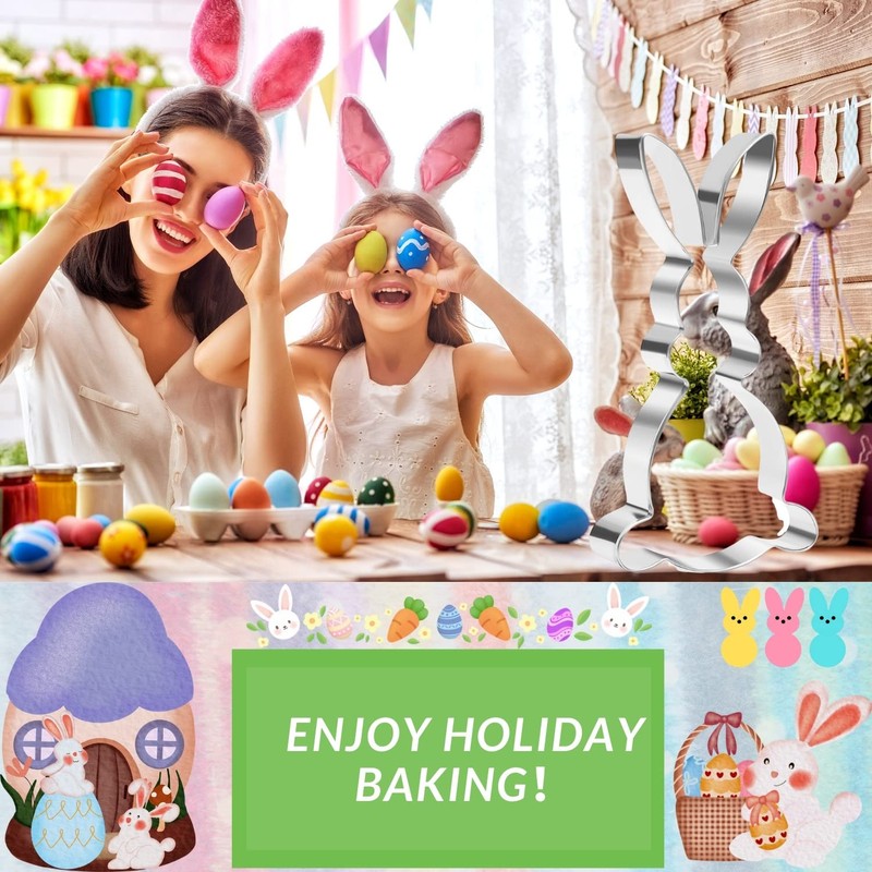 Keepaty -Easter Bunny Cookie Cutter Stainless Steel 5"