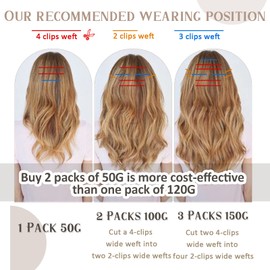 RUNATURE Clip in Hair Extensions Human Hair 20 Inch Ash Brown Highlight Platinum Blonde Clip in Human Hair Extensions Straight Real Hair Clip in Extensions 50g 3Pieces