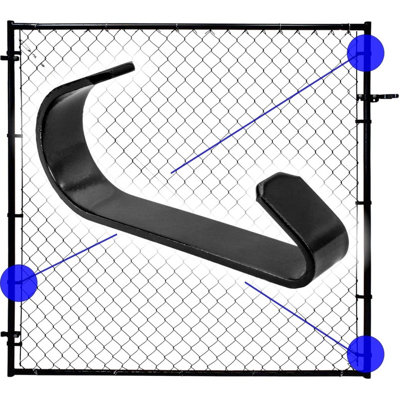 1-3/8" Black GATE Clip - Pressed Steel - Powder Coated