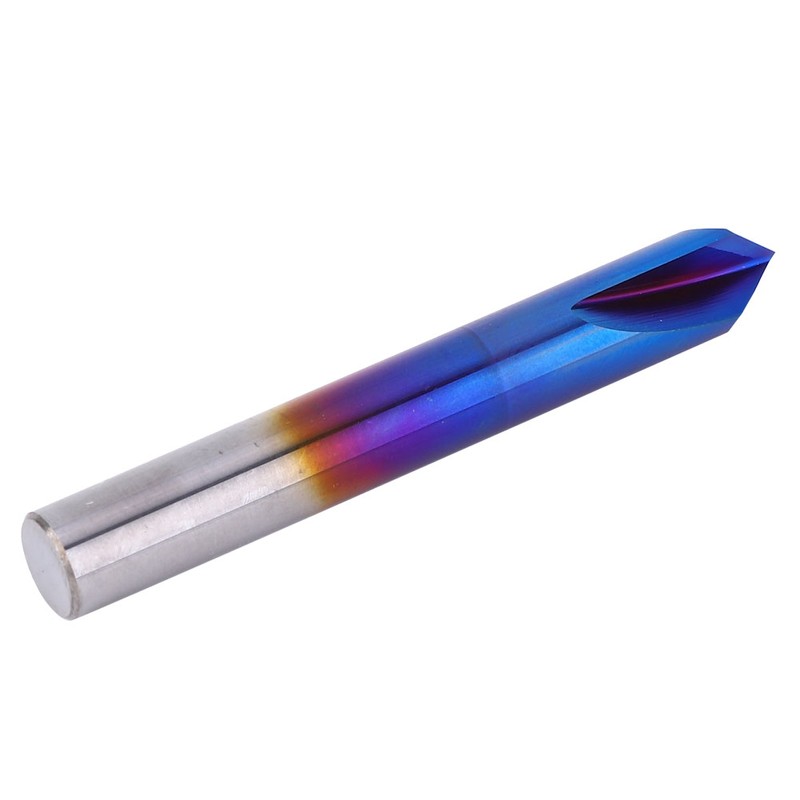 90 Degrees Chamfer End Mill 2 Flute Blue Coating Tungsten