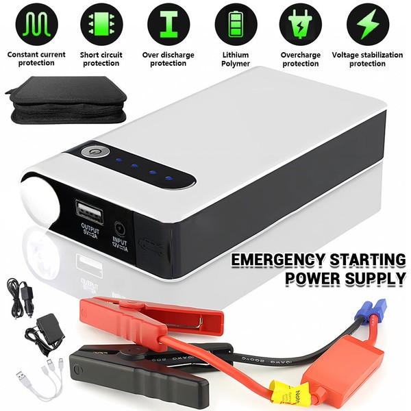 30000mAh Car Jump Starter Booster Jumper Box Power Bank Battery